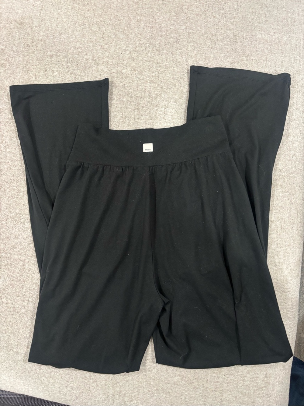 Vuori Black Wide-Leg Pull-On Pants